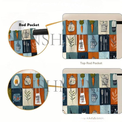 Premium Printed Kitchen Sink Curtain